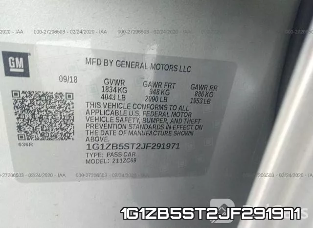 1G1ZB5ST2JF291971 фото 10