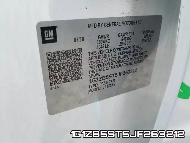 1G1ZB5ST5JF263212 фото 2