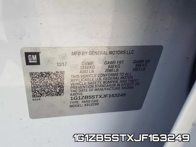 1G1ZB5STXJF163249 фото 2