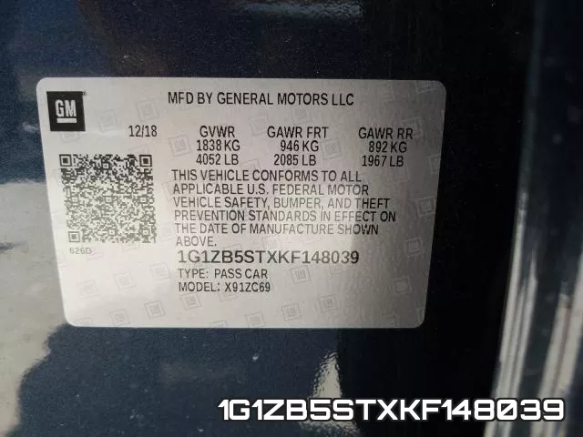 1G1ZB5STXKF148039 фото 2