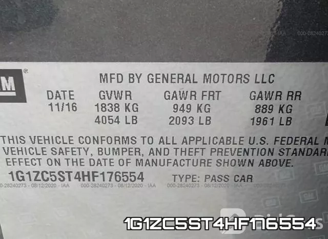 1G1ZC5ST4HF176554 фото 10