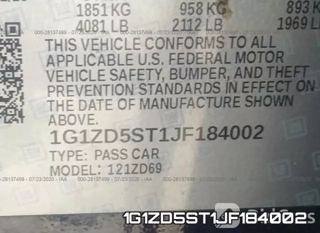 1G1ZD5ST1JF184002 фото 10