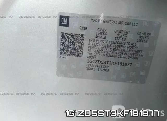1G1ZD5ST3KF181877 фото 10
