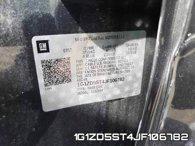 1G1ZD5ST4JF106782 фото 2