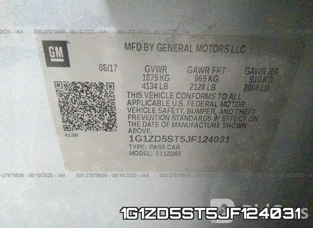 1G1ZD5ST5JF124031 фото 10