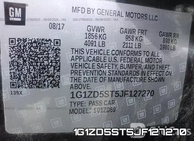 1G1ZD5ST5JF127270 фото 10