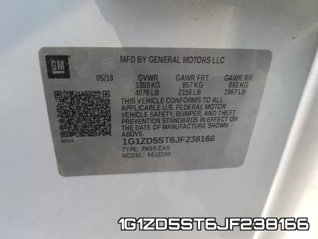 1G1ZD5ST6JF238166 фото 2