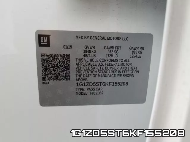 1G1ZD5ST6KF155208 фото 2
