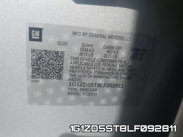 1G1ZD5ST8LF092811 фото 2