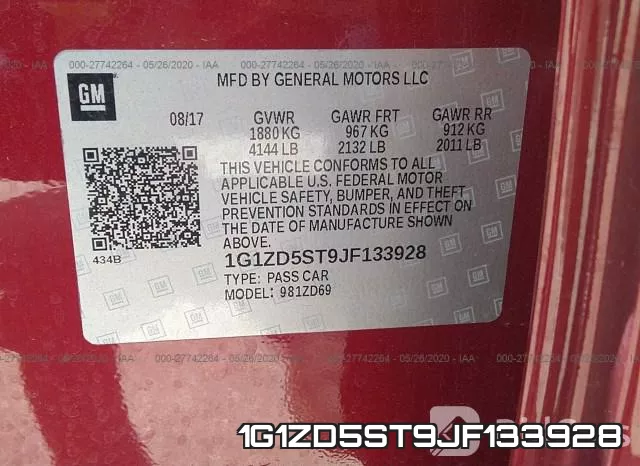 1G1ZD5ST9JF133928 фото 10