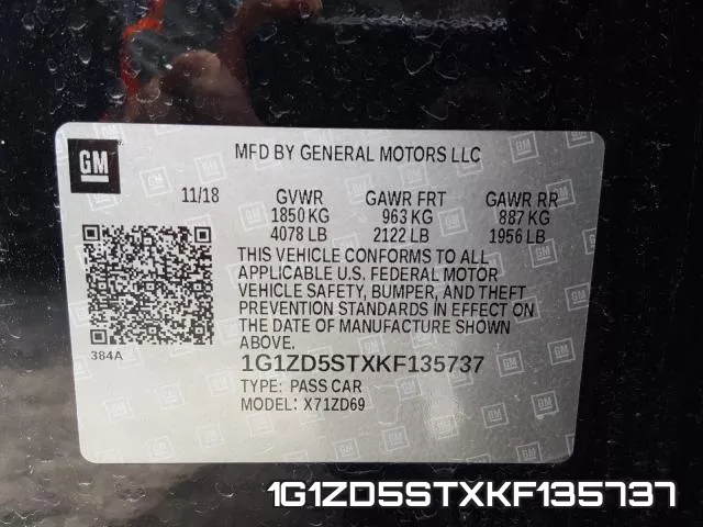 1G1ZD5STXKF135737 фото 2