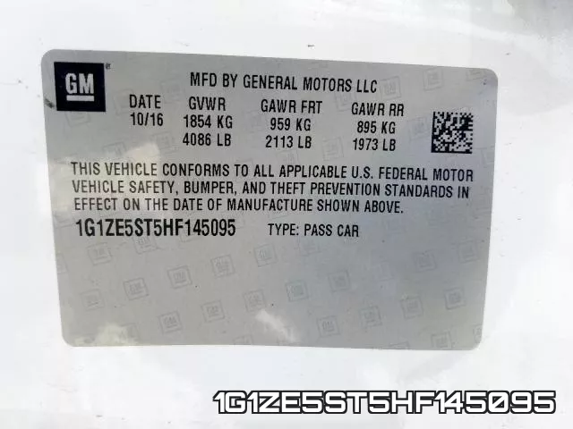 1G1ZE5ST5HF145095 фото 2