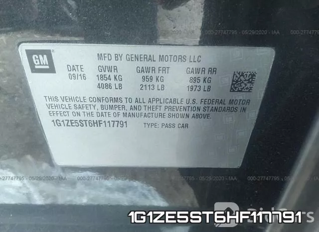 1G1ZE5ST6HF117791 фото 10