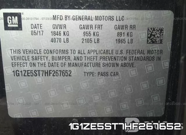 1G1ZE5ST7HF267652 фото 10