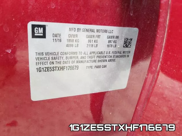 1G1ZE5STXHF176679 фото 2