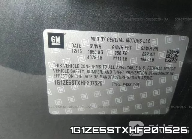 1G1ZE5STXHF207526 фото 10