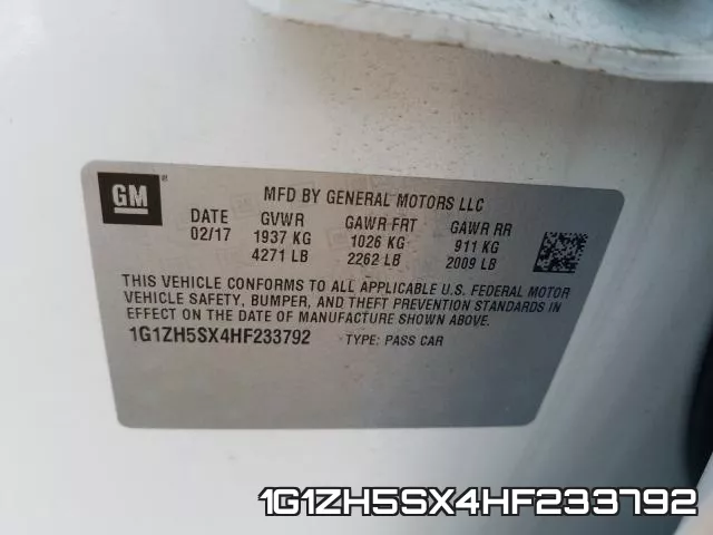 1G1ZH5SX4HF233792 фото 2