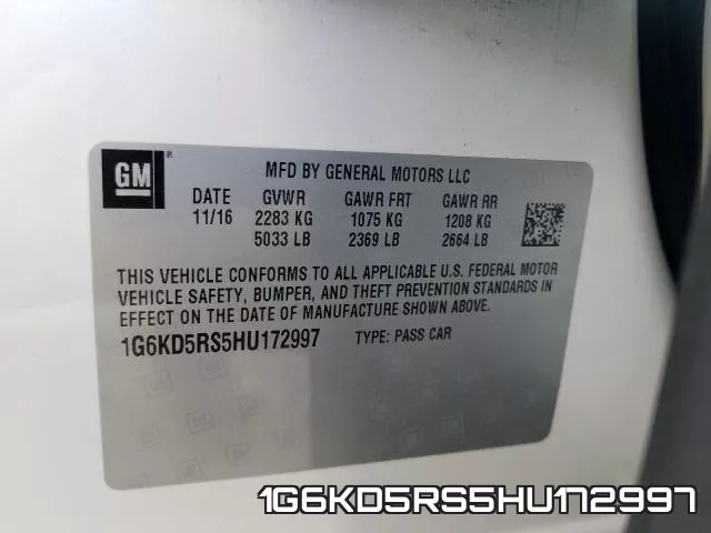 1G6KD5RS5HU172997 фото 2