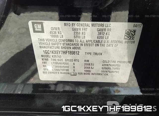 1GC1KXEY7HF189812 фото 10