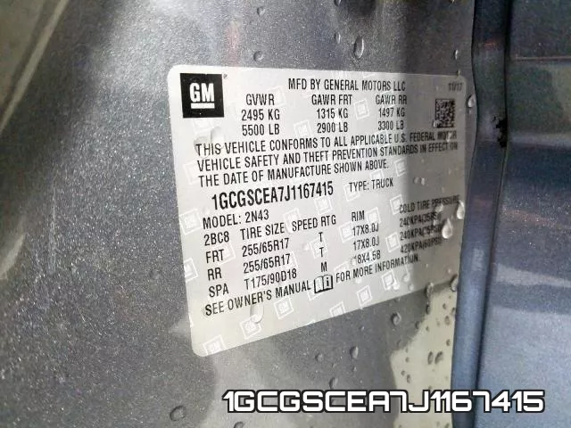 1GCGSCEA7J1167415 фото 2