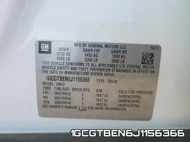 1GCGTBEN6J1156366 фото 2
