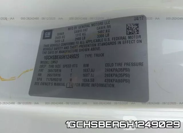 1GCHSBEA6H1249029 фото 10