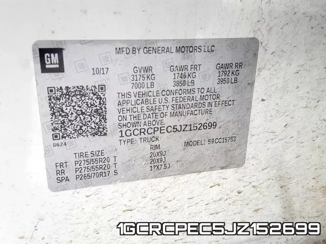 1GCRCPEC5JZ152699 фото 2