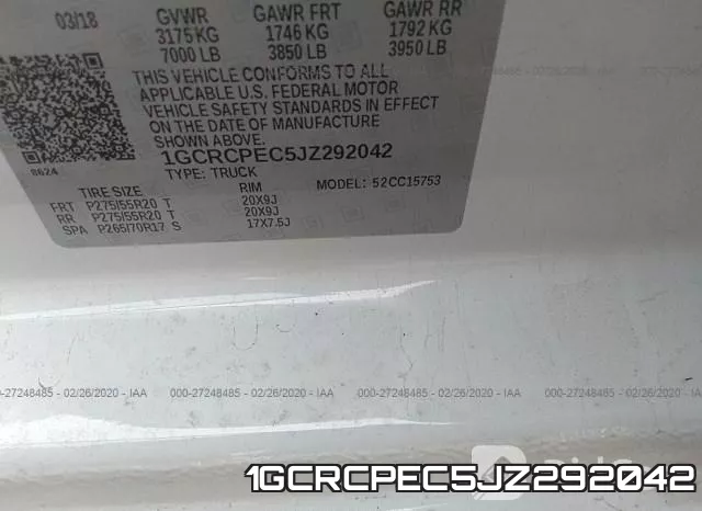 1GCRCPEC5JZ292042 фото 10