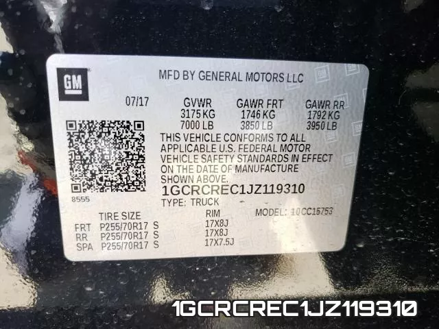 1GCRCREC1JZ119310 фото 2