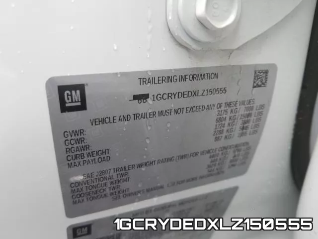 1GCRYDEDXLZ150555 фото 2