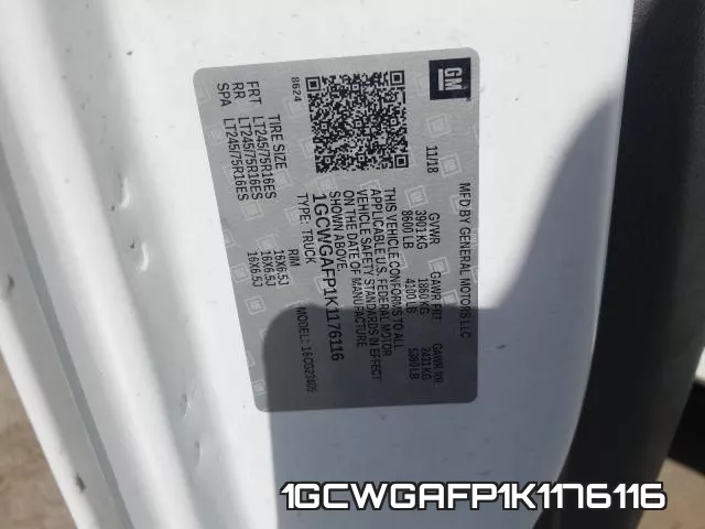 1GCWGAFP1K1176116 фото 2