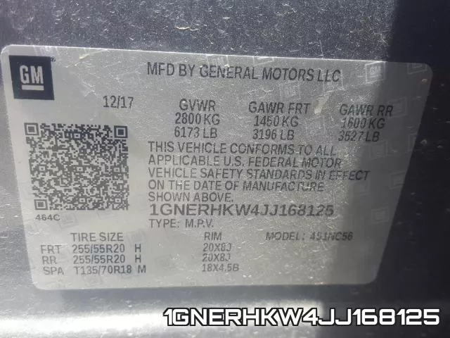1GNERHKW4JJ168125 фото 2