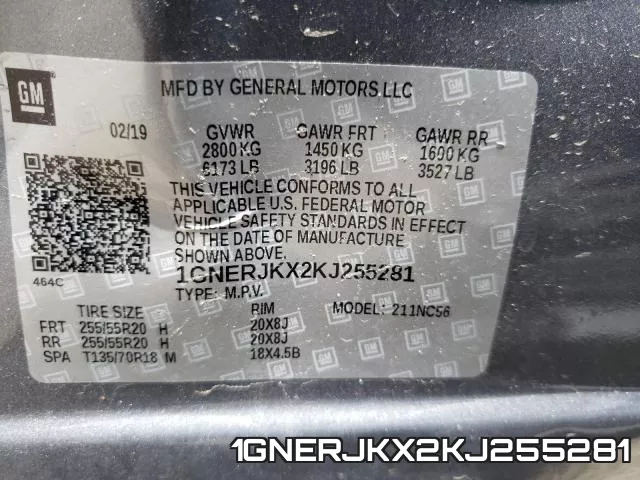 1GNERJKX2KJ255281 фото 2