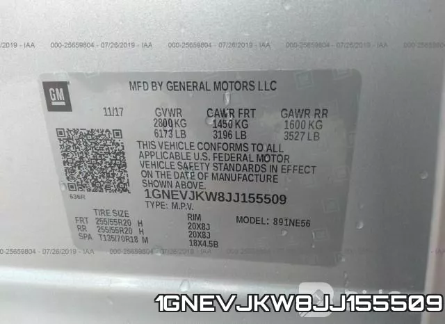 1GNEVJKW8JJ155509 фото 10