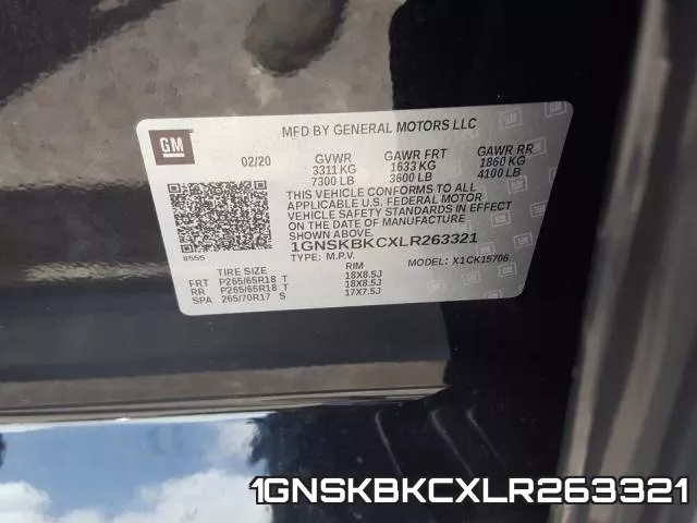 1GNSKBKCXLR263321 фото 2