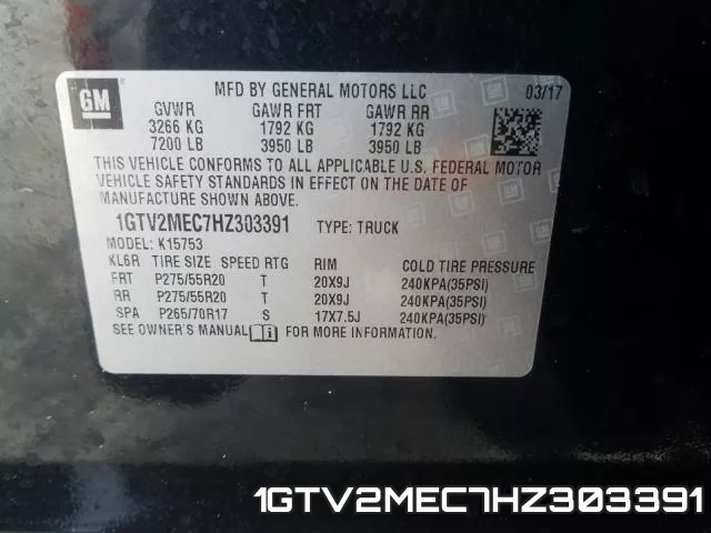 1GTV2MEC7HZ303391 фото 2