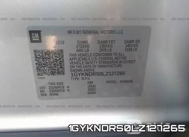 1GYKNDRS0LZ127265 фото 10