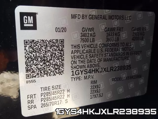 1GYS4HKJXLR238935 фото 2