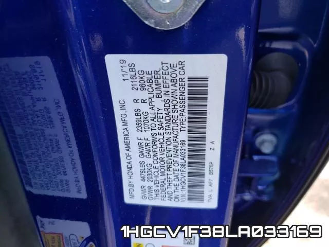 1HGCV1F38LA033169 фото 2