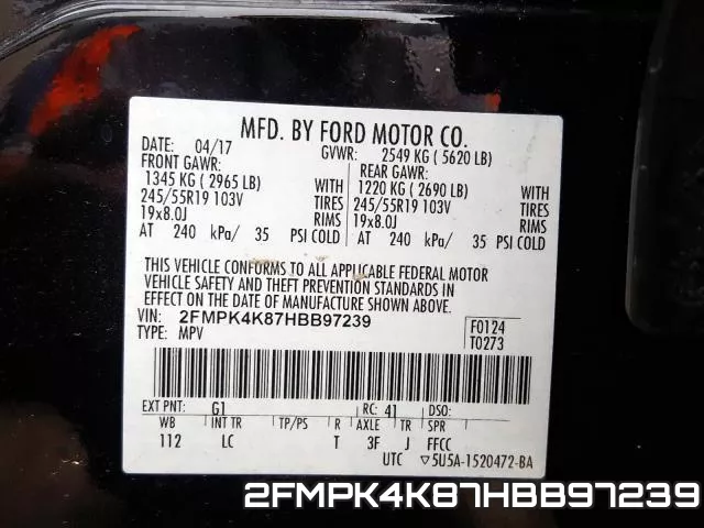 2FMPK4K87HBB97239 фото 2