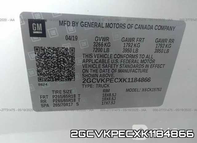 2GCVKPECXK1184866 фото 10