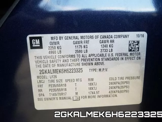 2GKALMEK6H6223325 фото 2