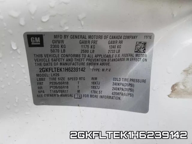 2GKFLTEK1H6239142 фото 2