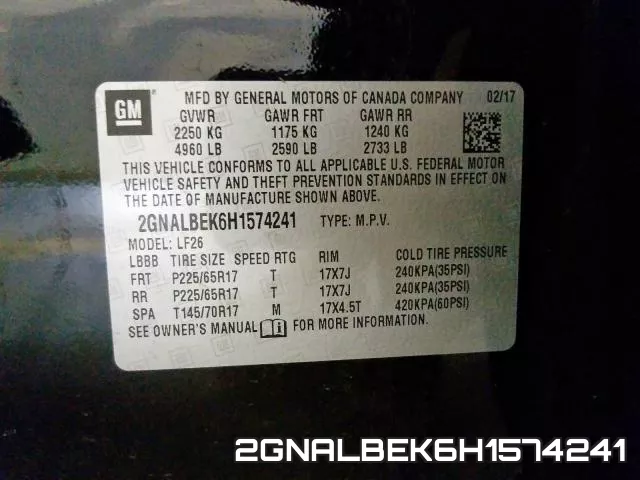 2GNALBEK6H1574241 фото 2