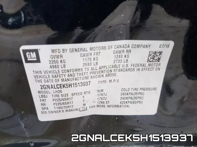2GNALCEK5H1513937 фото 2