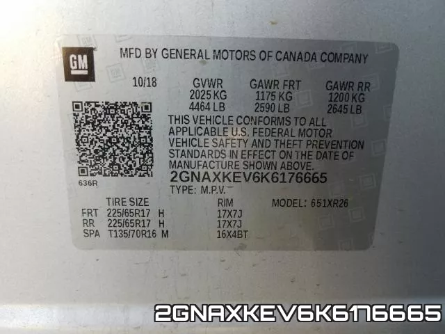 2GNAXKEV6K6176665 фото 2