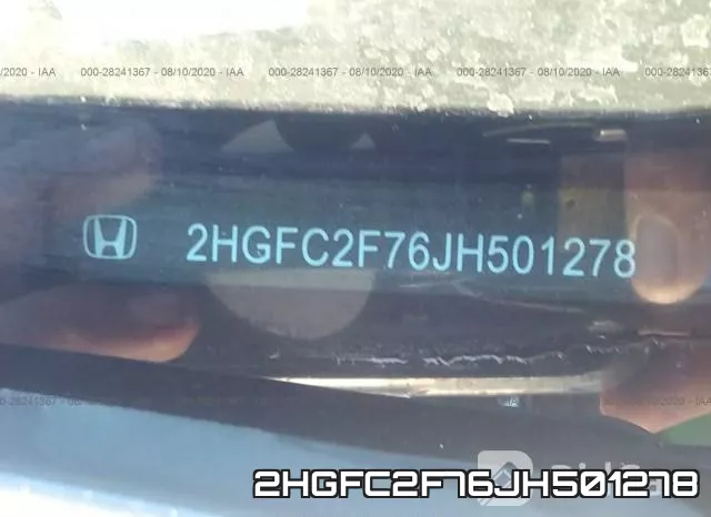2HGFC2F76JH501278 фото 10