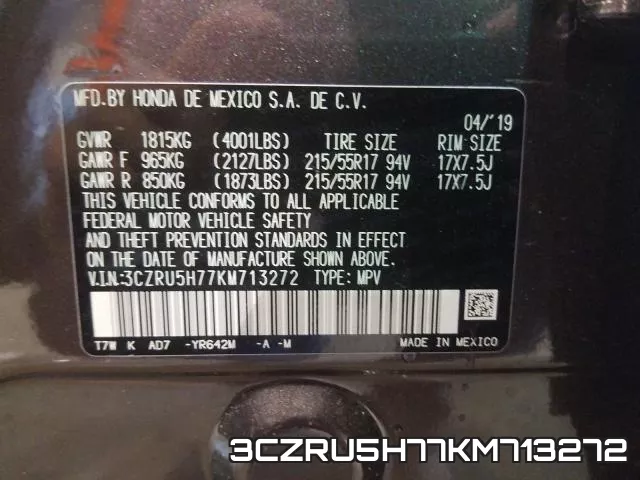 3CZRU5H77KM713272 фото 2