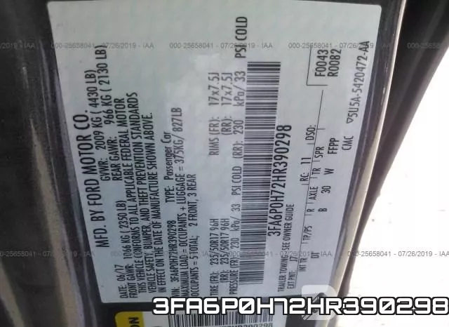 3FA6P0H72HR390298 фото 10