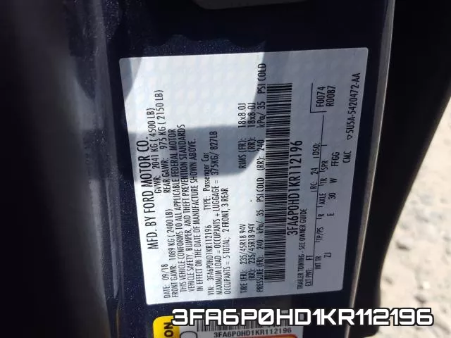 3FA6P0HD1KR112196 фото 2